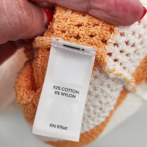 J. Jill Striped Open Knit Sweater Womens Plus Size 2X Apricot Cream NWT - Picture 6 of 7